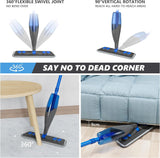 Spray Mops for Cleaning Floors- Floor Mop Microfibre Flat Mop Wet Dry Dust Mop with Refillable 635ML Bottle 4 Washable Pads Sprayer for Hardwood Floor Laminate Tiles Wood Ceramic Vinyl Home Kitchen