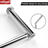 Freestanding Toilet Roll Holders Folding Paper Holder Stainless Steel Bathroom Stand, Anti Rust Pedestal Free Standing Storage Dispenser Holds 5